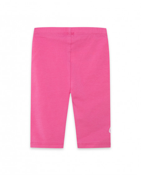 Leggings capri en jersey fleur fille rose tahiti Leggings capri en jersey fleur fille rose tahiti