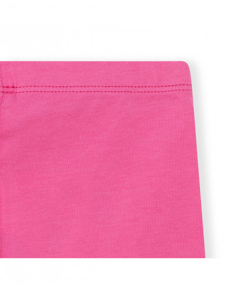 Leggings capri en jersey fleur fille rose tahiti Leggings capri en jersey fleur fille rose tahiti