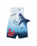 Grenouillère en jersey+sac short garçon bleu red submarine Grenouillère en jersey+sac short garçon bleu red submarine