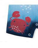 Grenouillère en jersey+sac short garçon bleu red submarine Grenouillère en jersey+sac short garçon bleu red submarine
