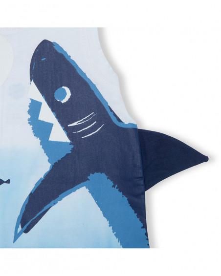 Grenouillère en jersey+sac short garçon bleu red submarine Grenouillère en jersey+sac short garçon bleu red submarine