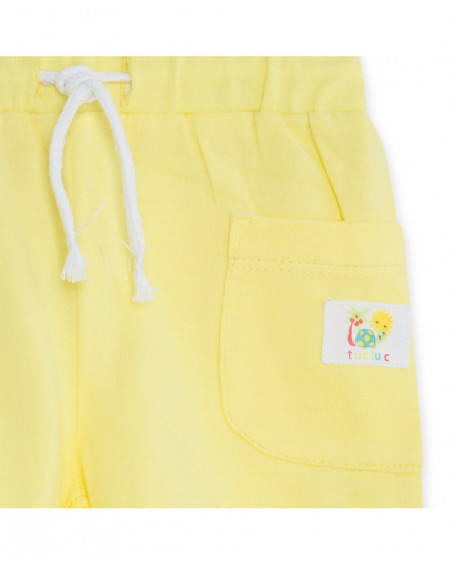 Tee-shirt et bermuda en jersey avec poches garçon jaune hi! Tee-shirt et bermuda en jersey avec poches garçon jaune hi!