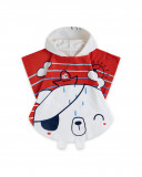 Poncho à rayures garçon rouge little pirates Poncho à rayures garçon rouge little pirates