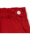 Short en sergé boutons fille rouge basicos baby Short en sergé boutons fille rouge basicos baby