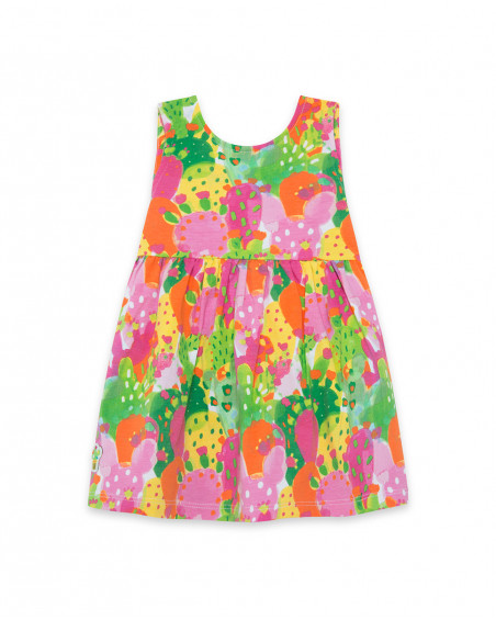 Robe en jersey bretelles fille vert funcactus Robe en jersey bretelles fille vert funcactus
