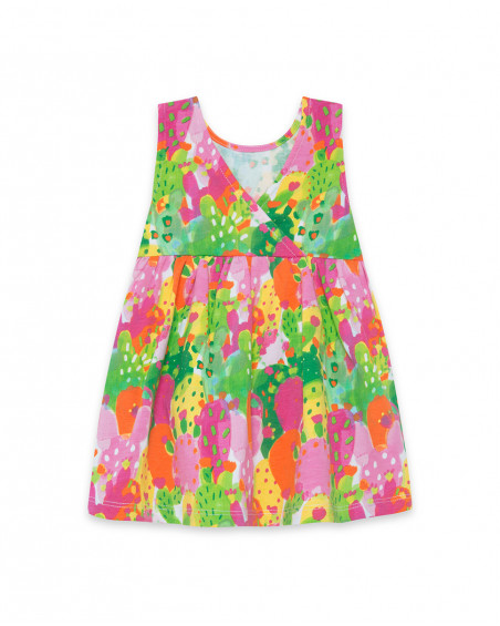 Robe en jersey bretelles fille vert funcactus Robe en jersey bretelles fille vert funcactus