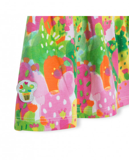 Robe en jersey bretelles fille vert funcactus Robe en jersey bretelles fille vert funcactus