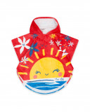 Poncho imprimé fille orange enjoy the sun Poncho imprimé fille orange enjoy the sun