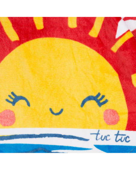 Poncho imprimé fille orange enjoy the sun Poncho imprimé fille orange enjoy the sun
