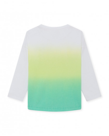 Tee-shirt en jersey manche longue fille vert in the jungle Tee-shirt en jersey manche longue fille vert in the jungle