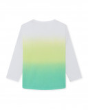 Tee-shirt en jersey manche longue fille vert in the jungle Tee-shirt en jersey manche longue fille vert in the jungle