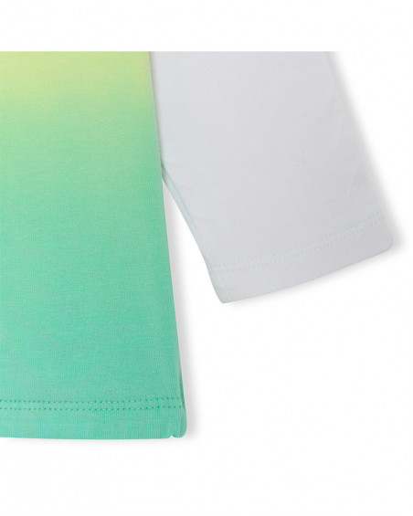 Tee-shirt en jersey manche longue fille vert in the jungle Tee-shirt en jersey manche longue fille vert in the jungle
