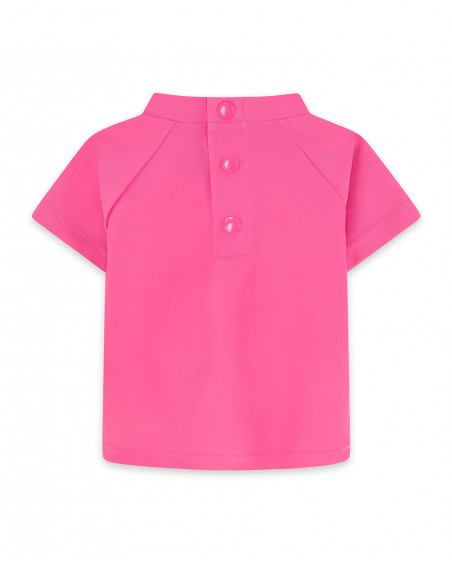 Tee-shirt de bain visage fille rose tahiti Tee-shirt de bain visage fille rose tahiti