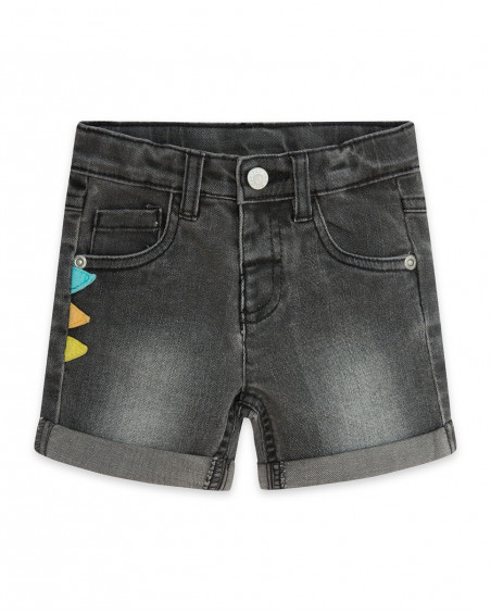 Bermuda en jeans avec poches garçon gris in the jungle Bermuda en jeans avec poches garçon gris in the jungle