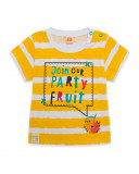 Tee-shirt en jersey à rayures garçon jaune fruitty time Tee-shirt en jersey à rayures garçon jaune fruitty time