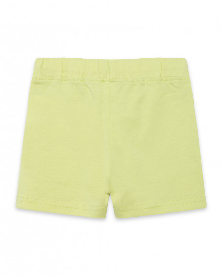 Bermuda en jersey lacets garçon vert basicos baby