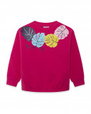 Sweat-shirt en peluche fermée fille rose island Sweat-shirt en peluche fermée fille rose island