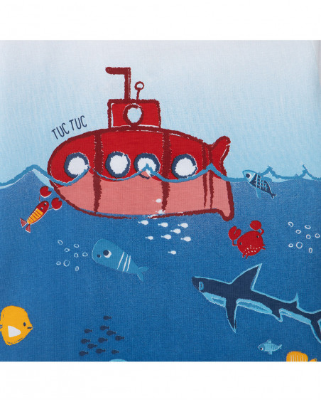 Tee-shirt en jersey imprimée garçon bleu red submarine