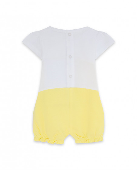 Grenouillère en jersey short fille jaune hi! sunshine Grenouillère en jersey short fille jaune hi! sunshine
