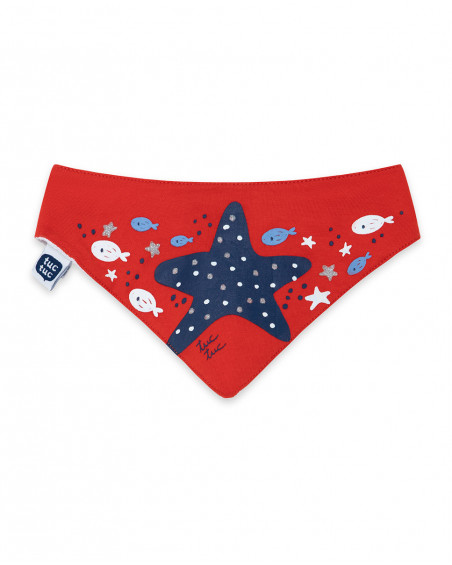 Bandana en jersey étoiles fille rouge little pirates Bandana en jersey étoiles fille rouge little pirates
