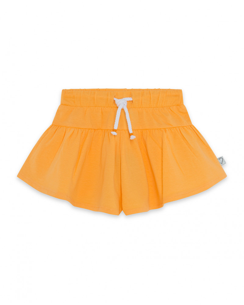 Short en jersey lacets fille jaune basicos baby