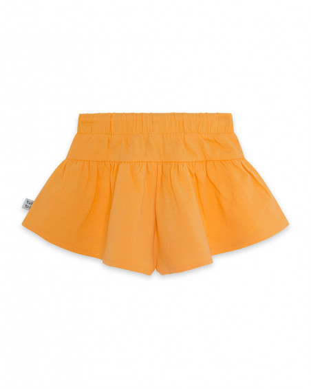 Short en jersey lacets fille jaune basicos baby