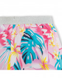 Tee-shirt et short en jersey fleurs fille rose tahiti Tee-shirt et short en jersey fleurs fille rose tahiti