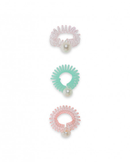 Set 3 élastique cheveux glitter fille orange venice beach Set 3 élastique cheveux glitter fille orange venice beach