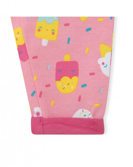 Ensemble 3 pièces jersey glace fille rose icy and sweet Ensemble 3 pièces jersey glace fille rose icy and sweet