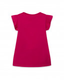 Tee-shirt en jersey volants fille rose island Tee-shirt en jersey volants fille rose island