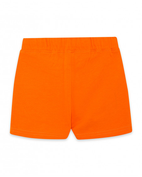 Bermuda en jersey lacets garçon orange basicos baby Bermuda en jersey lacets garçon orange basicos baby