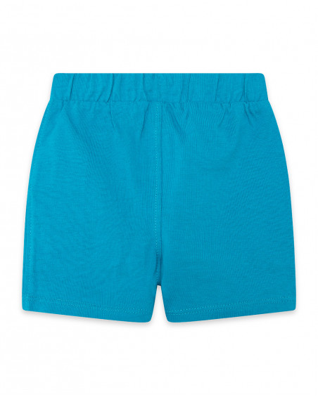 Bermuda en jersey lacets garçon bleu fruitty time Bermuda en jersey lacets garçon bleu fruitty time