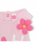 Tee-shirt en jersey fleur fille rose tahiti Tee-shirt en jersey fleur fille rose tahiti