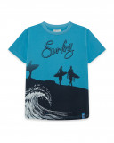 Tee-shirt en jersey imprimée garçon bleu surf club Tee-shirt en jersey imprimée garçon bleu surf club