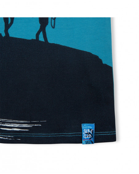 Tee-shirt en jersey imprimée garçon bleu surf club Tee-shirt en jersey imprimée garçon bleu surf club