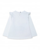 Tee-shirt en jersey manche longue fille blanche funcactus Tee-shirt en jersey manche longue fille blanche funcactus