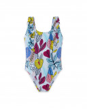 Maillot de bain imprimé fille blanche island Maillot de bain imprimé fille blanche island