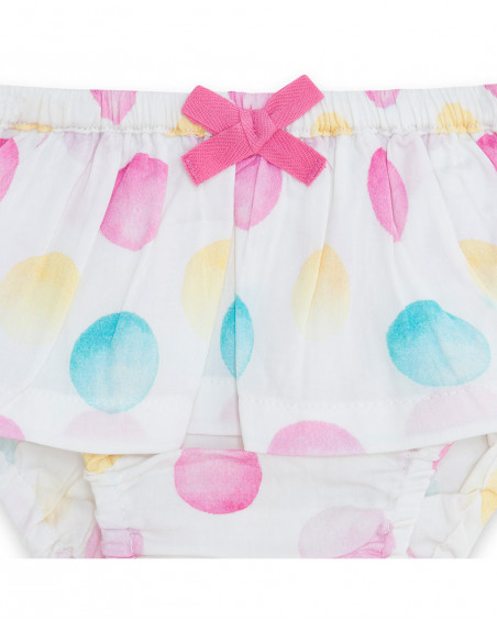 Tee-shirt en jersey et short points fille blanche icy and sweet Tee-shirt en jersey et short points fille blanche icy and sweet