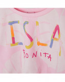 Tee-shirt en jersey cropped fille rose island Tee-shirt en jersey cropped fille rose island