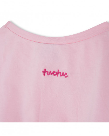 Tee-shirt en jersey cropped fille rose island