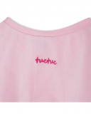 Tee-shirt en jersey cropped fille rose island Tee-shirt en jersey cropped fille rose island