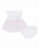Robe en popeline à rayures fille rose so cute Robe en popeline à rayures fille rose so cute