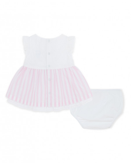 Robe en popeline à rayures fille rose so cute Robe en popeline à rayures fille rose so cute