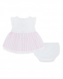 Robe en popeline à rayures fille rose so cute Robe en popeline à rayures fille rose so cute