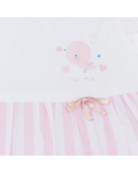 Robe en popeline à rayures fille rose so cute Robe en popeline à rayures fille rose so cute