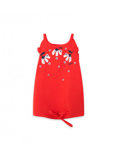 Tee-shirt en jersey bretelles fille rouge sea lovers Tee-shirt en jersey bretelles fille rouge sea lovers