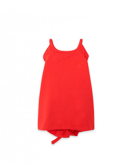 Tee-shirt en jersey bretelles fille rouge sea lovers Tee-shirt en jersey bretelles fille rouge sea lovers