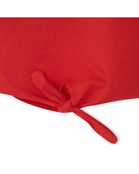 Tee-shirt en jersey bretelles fille rouge sea lovers Tee-shirt en jersey bretelles fille rouge sea lovers