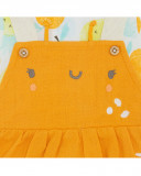 Grenouillère en jersey short fille orange picnic time Grenouillère en jersey short fille orange picnic time