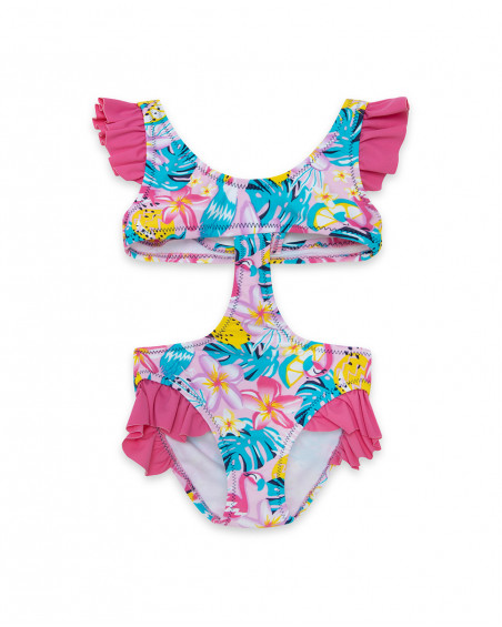Trikini fleurs fille rose tahiti Trikini fleurs fille rose tahiti